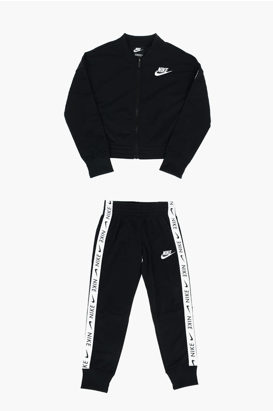 Nike Logoed Side Band Joggers And Sweatshirt Set In Black