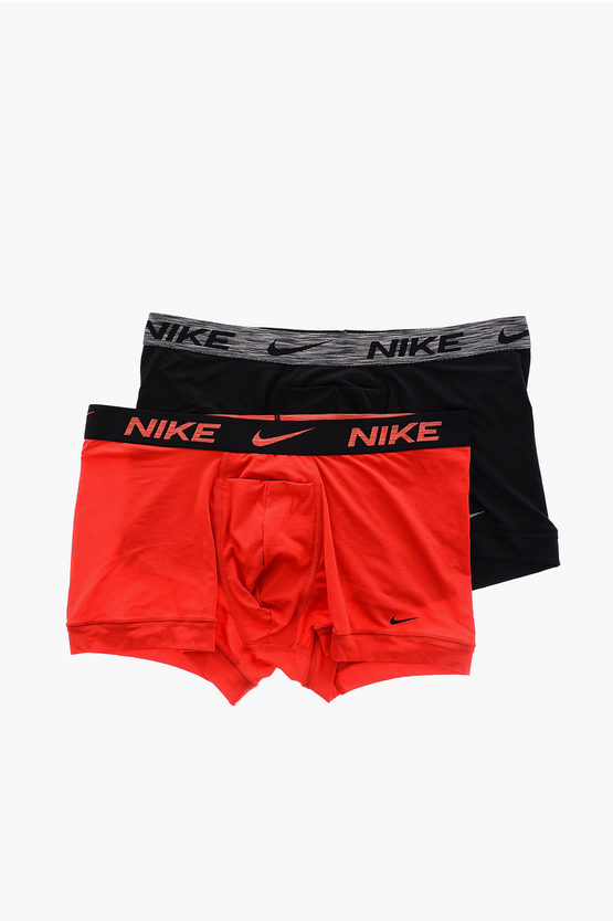 Nike Logoed Waist Band Dri-fit 2 Boxer Set In Red