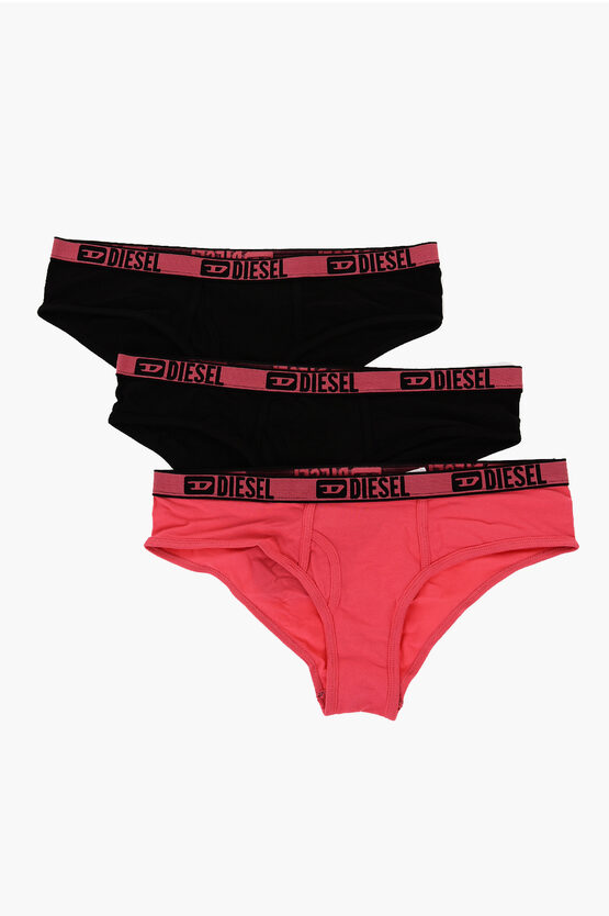 Diesel Logoed Waistband Ufpn 3-pack Slips In Multi