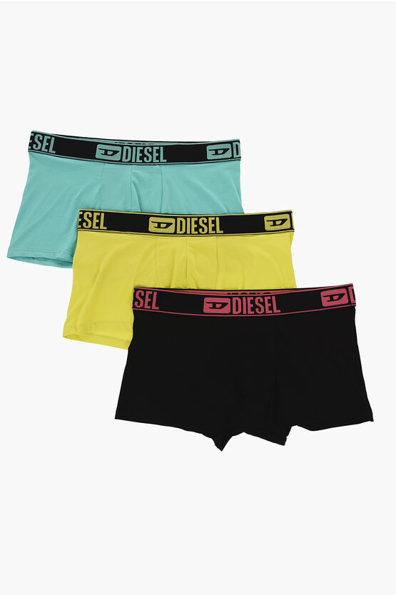 Diesel Logoed Waistband Umbx 3-pack Boxers In Multi