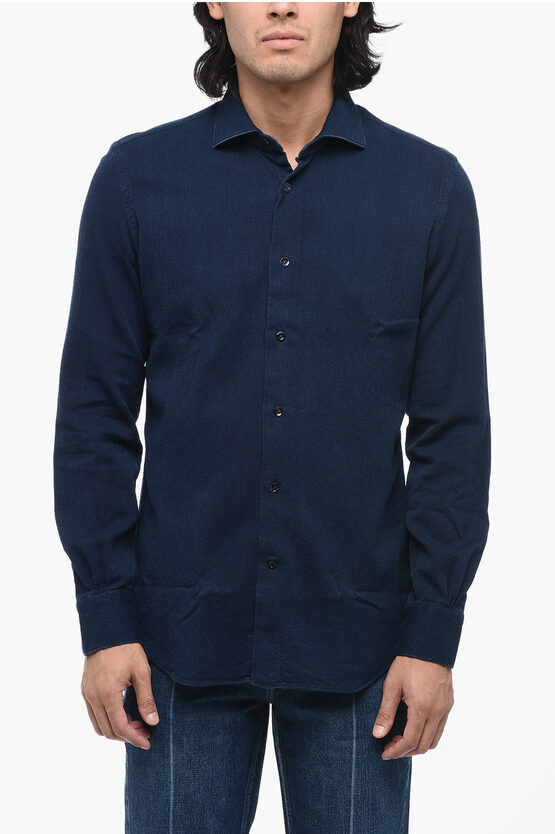 MAZZARELLI LONG SLEEVE COTTON SHIRT 