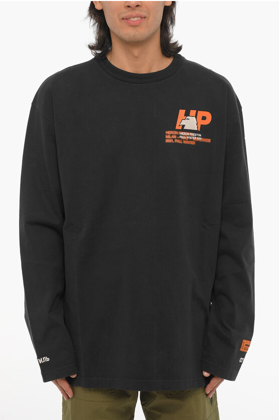 HERON PRESTON LONG SLEEVE CREW-NECK T-SHIRT 