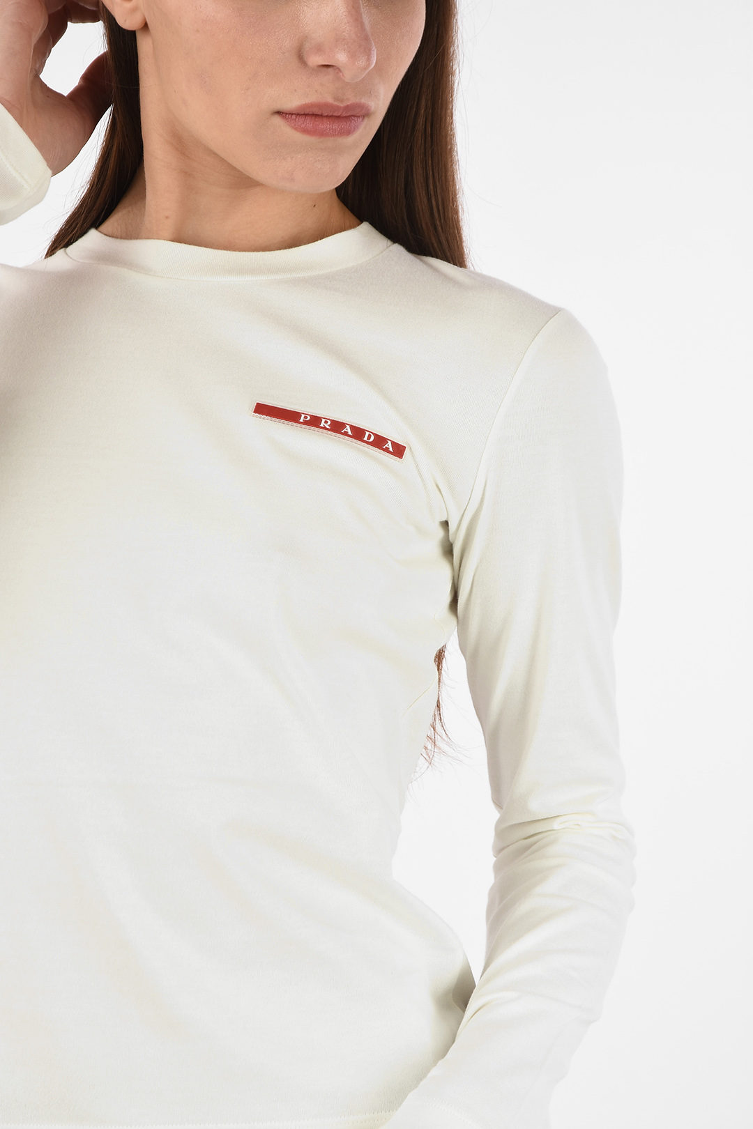 Prada Long Sleeve Crew-Neck T-shirt women - Glamood Outlet