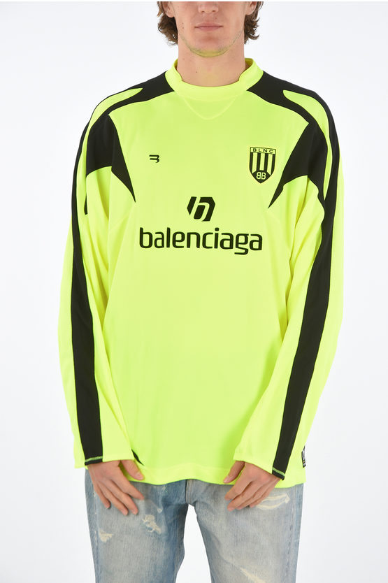 トップス BALENCIAGA  Paris Soccer Long Sleeve T Balenciaga Paris Soccer T-Shirt in Black | Lyst