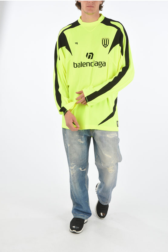 Balenciaga Long Sleeve Fluo Soccer T-shirt men - Glamood Outlet