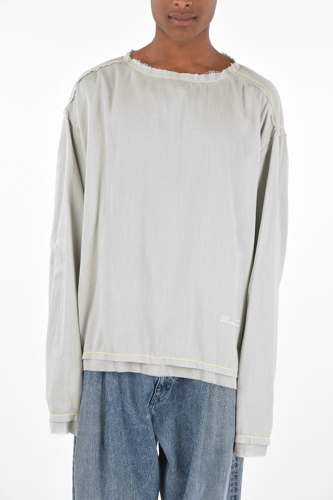 OAMC Long Sleeve T-shirt with Maxi Print on the Back men - Glamood  