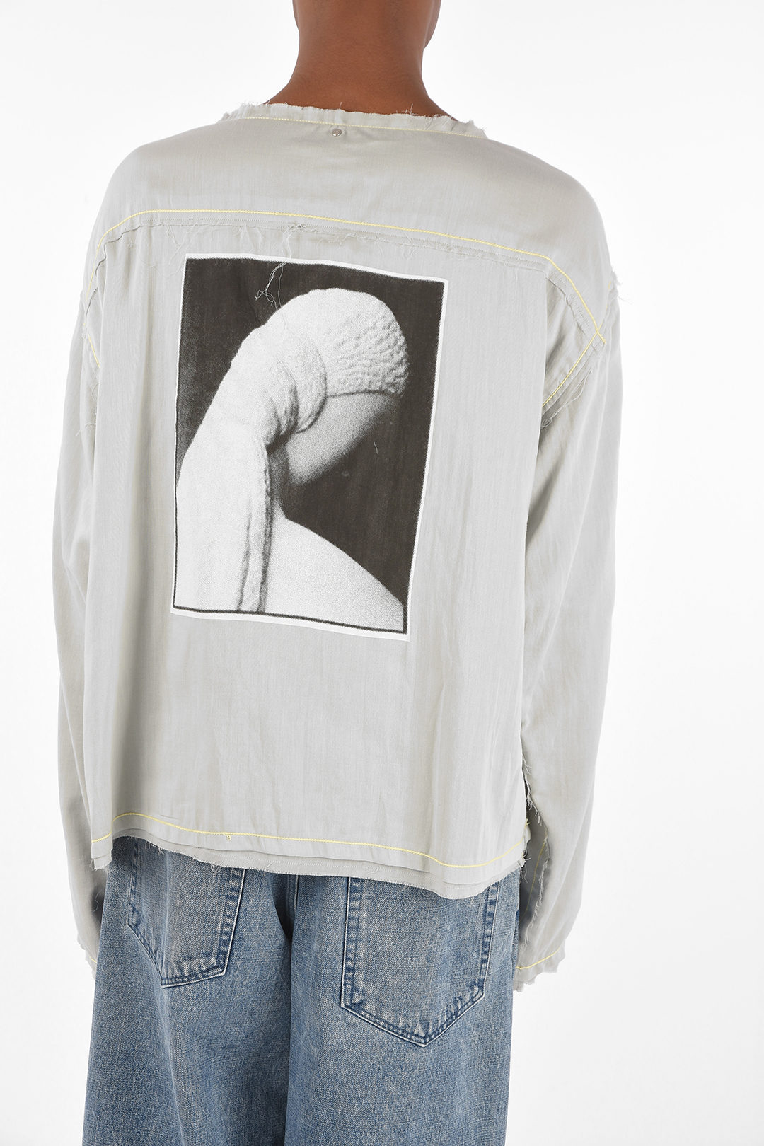 OAMC Long Sleeve T-shirt with Maxi Print on the Back men - Glamood  