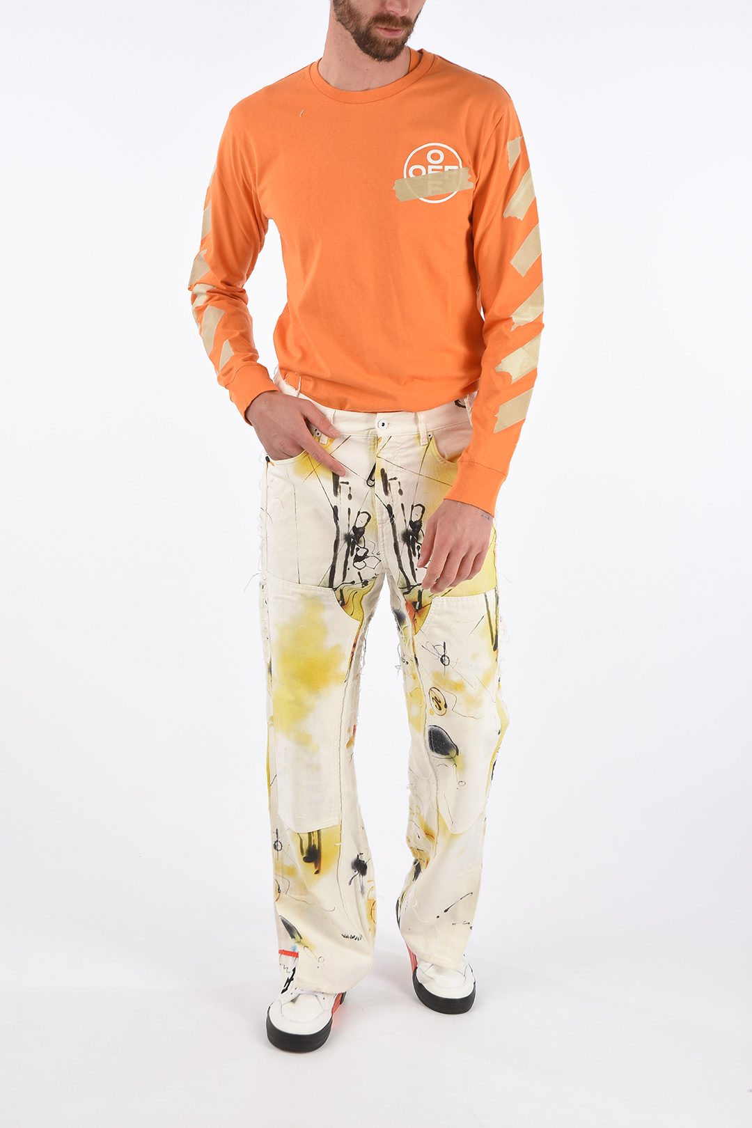 Off-White Long Sleeve TAPE ARROWS T-Shirt men - Glamood Outlet