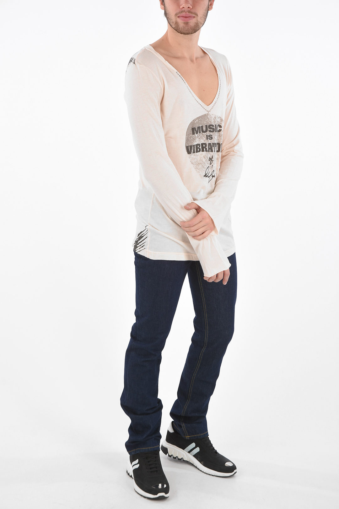 L.G.B. Long sleeve v-neck t-shirt men - Glamood Outlet