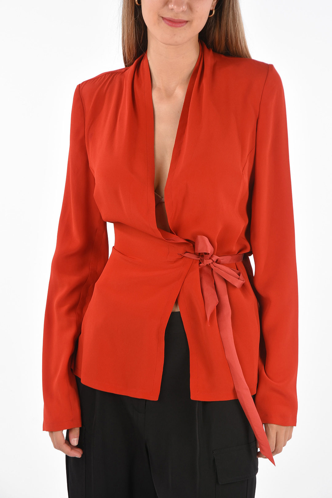 long sleeve wrap cardigan