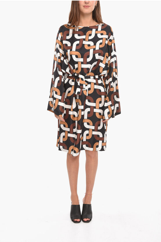 Altea Long-sleeved Ally Dress With Geometric Print In Multi