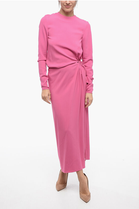 LANVIN LONG-SLEEVED BARE BACK DRESS WITH SIDE SPLIT 