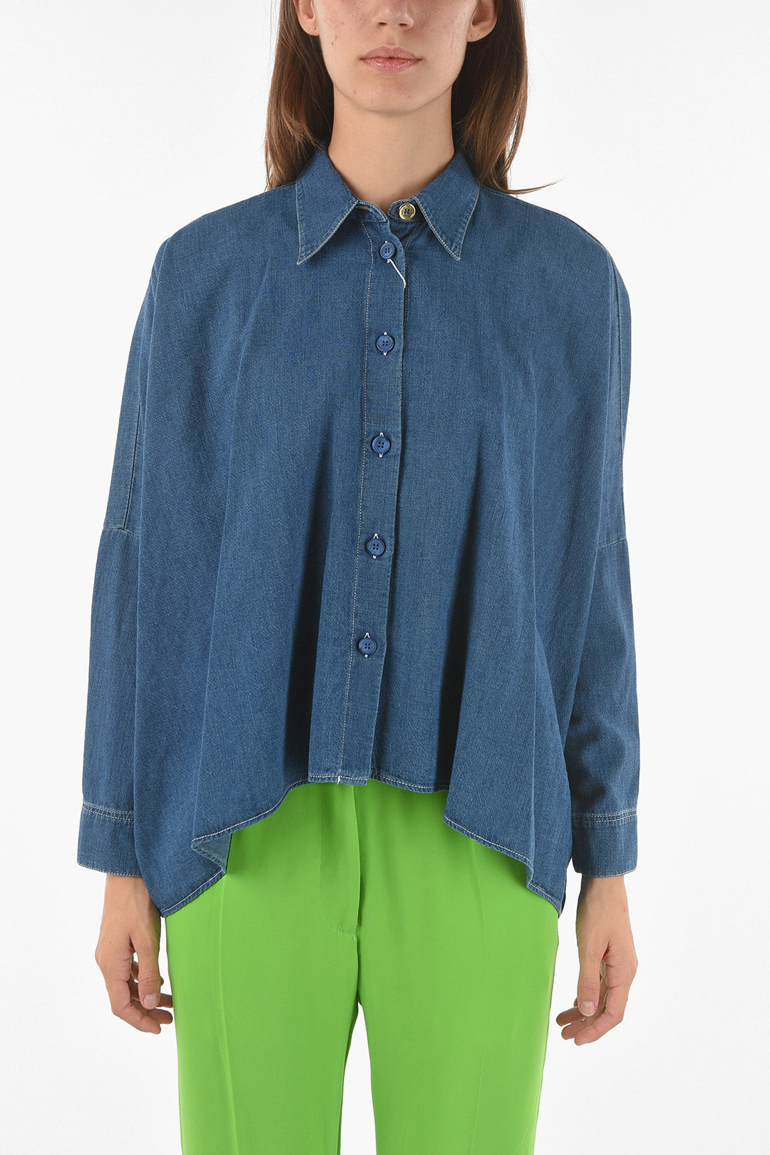 long-sleeved-denim-asymmetric-