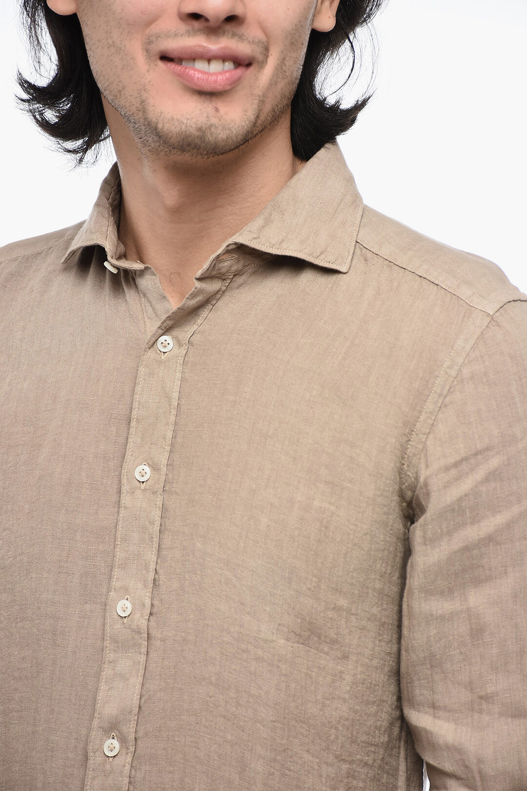 Fay Long Sleeved Linen Shirt men - Glamood Outlet