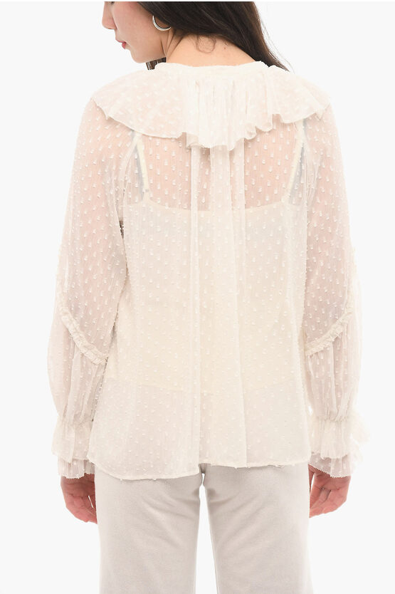 Ava Pleated High Neck Blouse