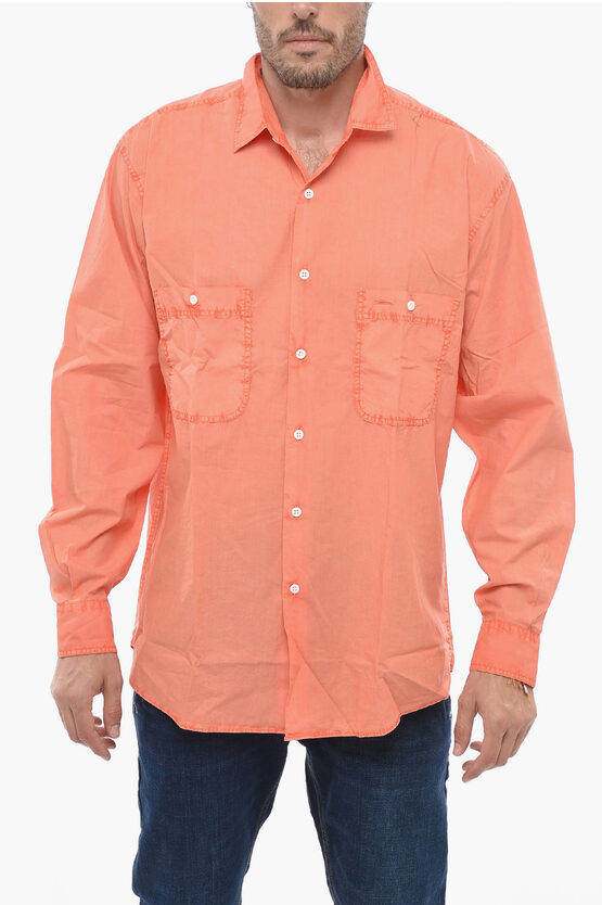 Shop Aspesi Long Sleeved Shirt With Brest Pockets