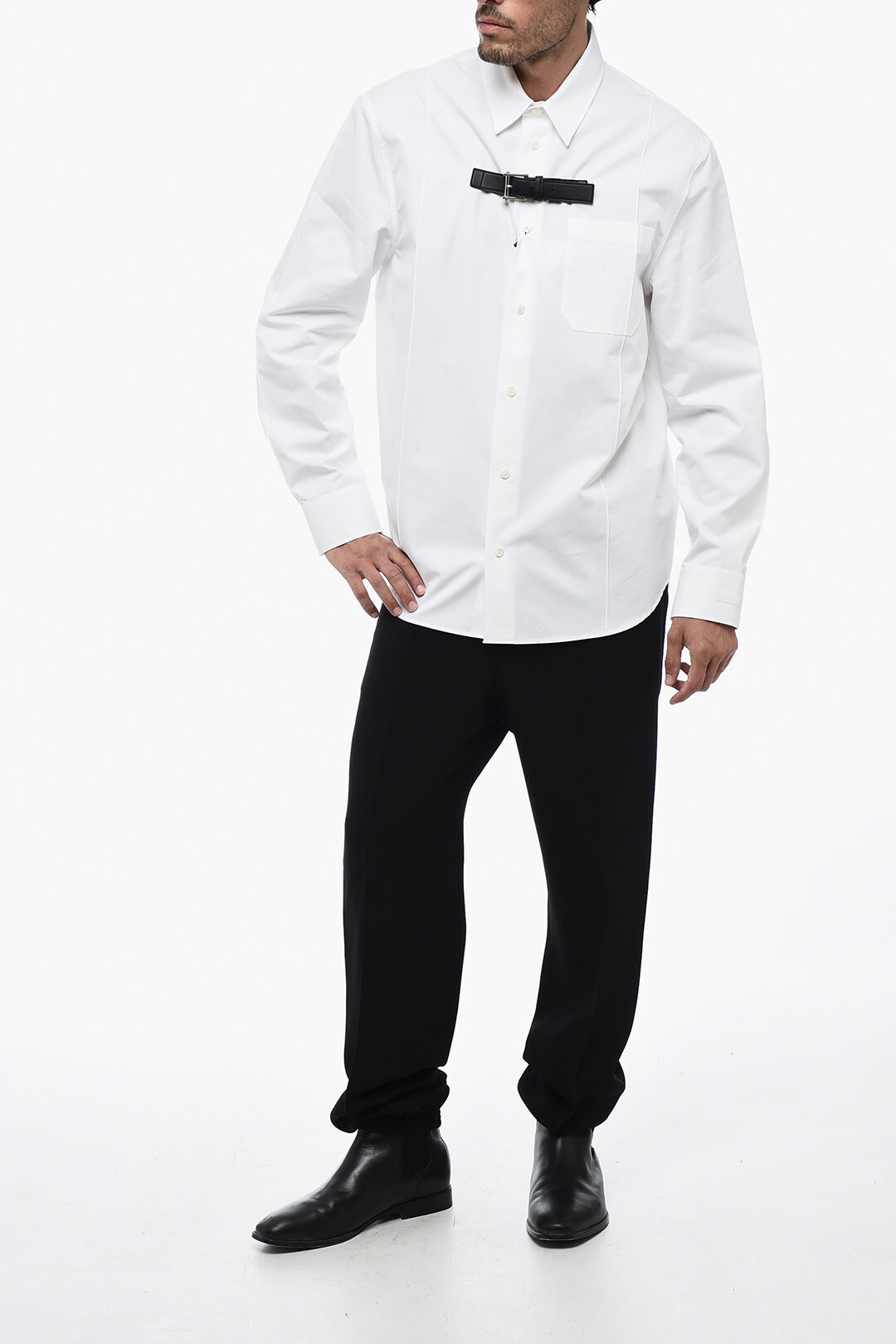 Versace Long Sleeved ShirtWith Buckle Detail men - Glamood
