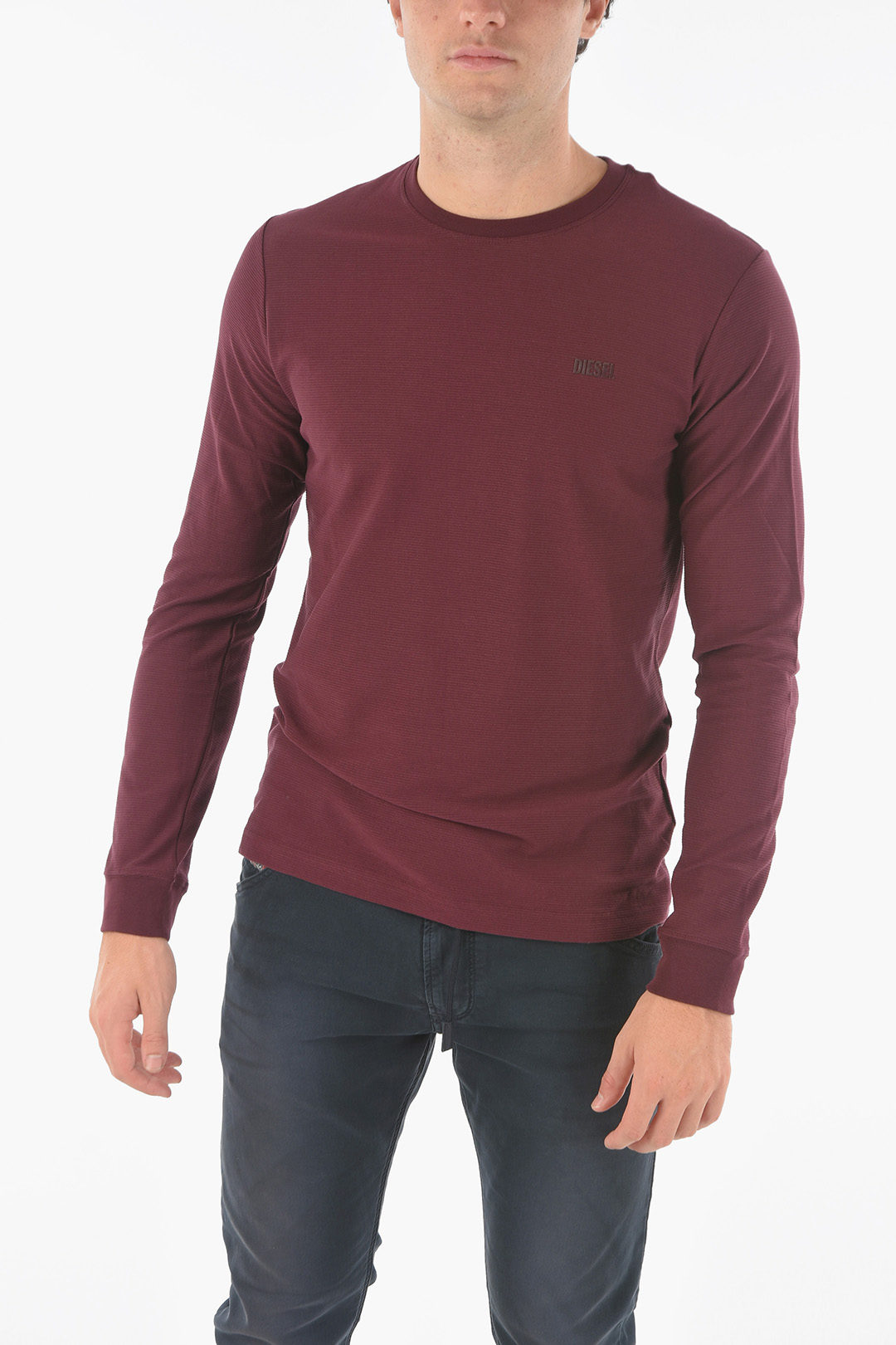 Diesel Long-sleeved T-DIEGO-LONG-A-R-HD Cotton T-Shirt men