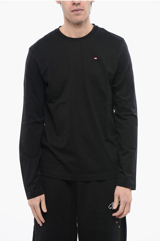 Diesel Long Sleeved T-diegor-ls-microdiv Crew-neck T-shirt
