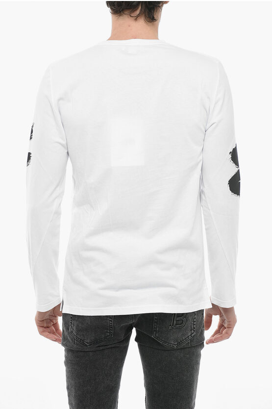 Alexander McQueen Long Sleeved T-shirt With Graffiti Print