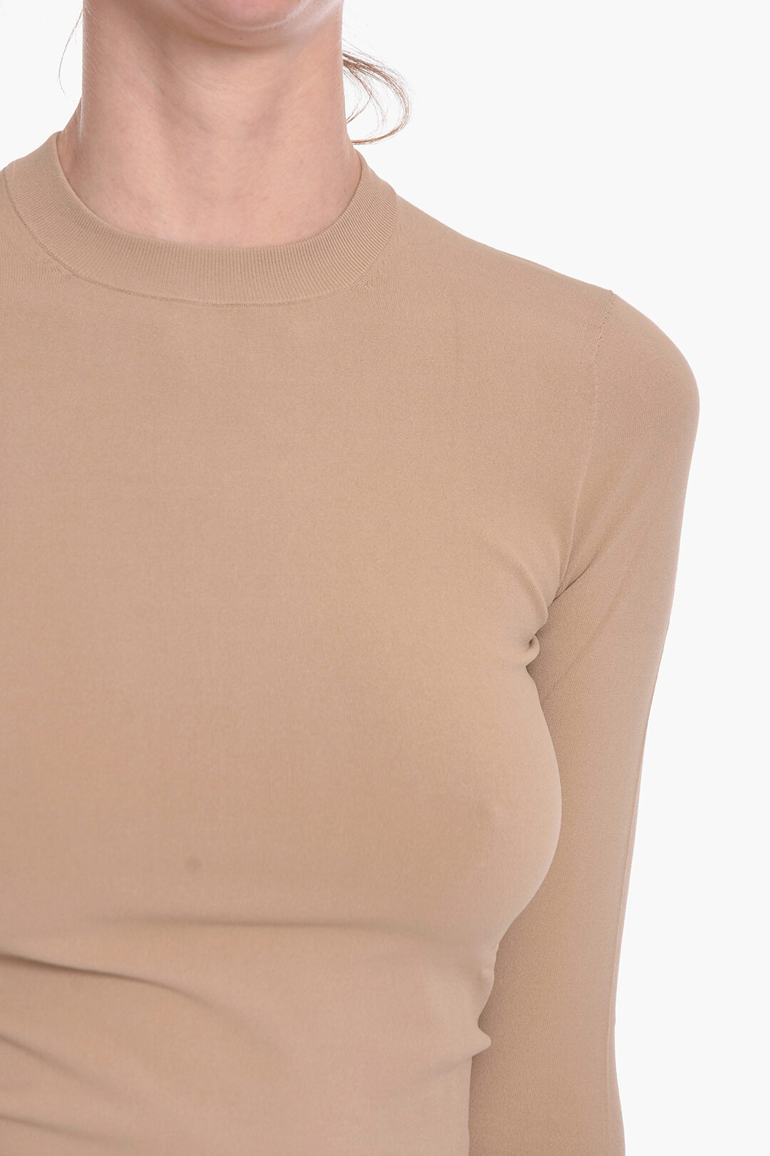 Bottega Veneta Long-sleeved TECHNO SKIN Viscose Blend Top