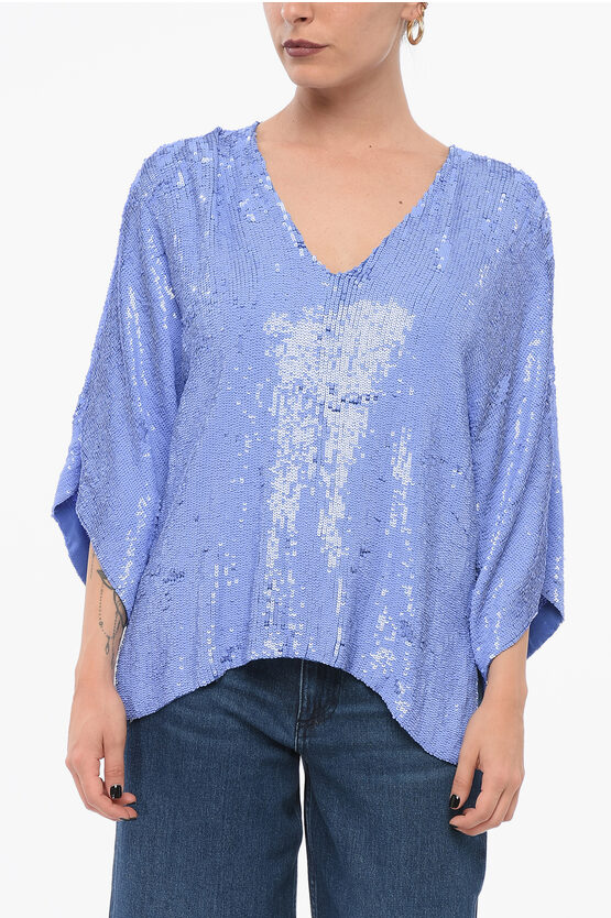 P.a.r.o.s.h Long Sleeved Top With Allover Sequins