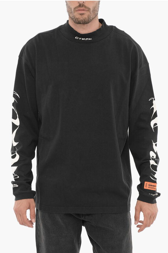 Shop Heron Preston Long Sleeved Turtle-neck T-shirt