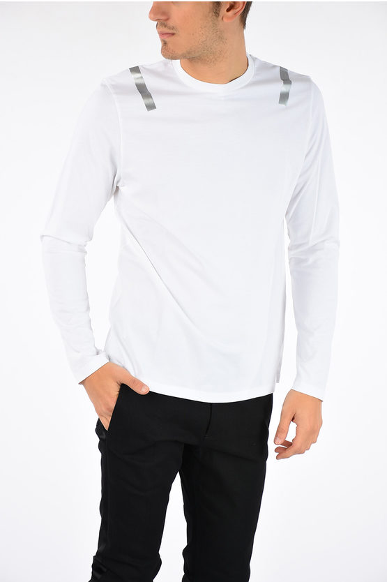 Neil Barrett Long Sleeves T-shirt In White