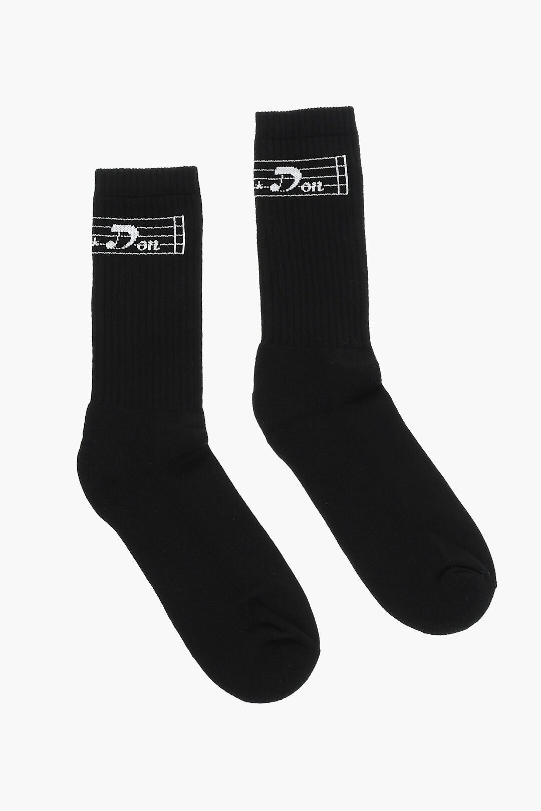 Just Don Long Socks with Ribbed Cuffs and Graphic Logo men Glamood Outlet