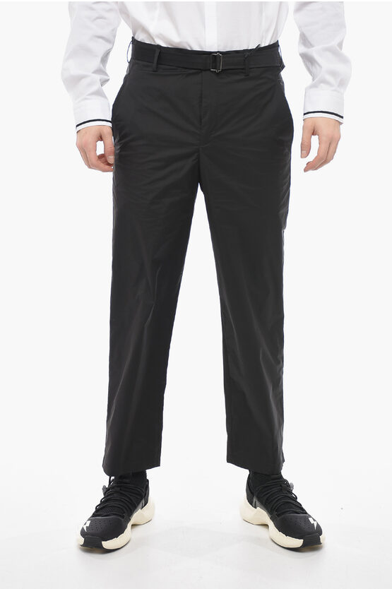 Neil Barrett Loose Fit Ando Pants With Industrial Belt In Metallic