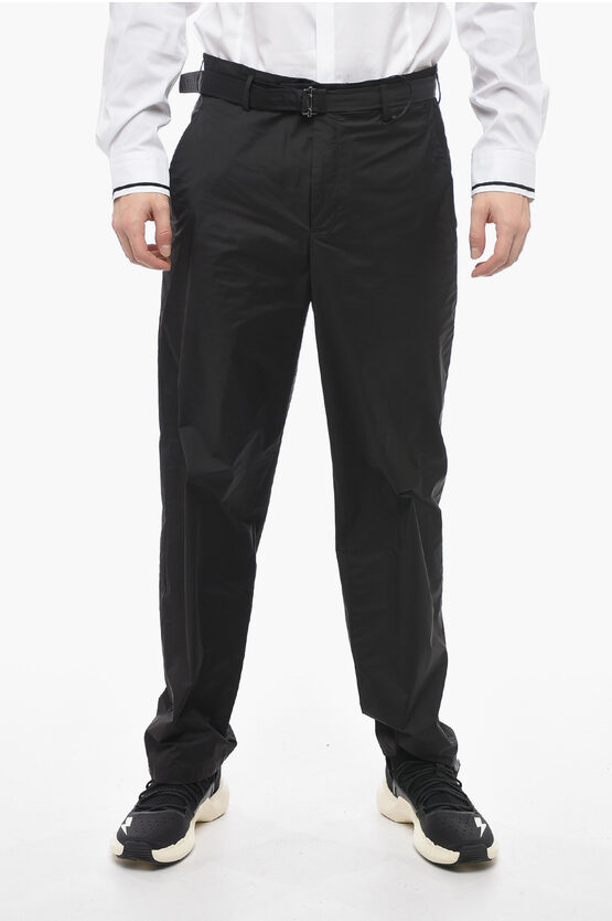 Neil Barrett Loose Fit Ando Pants With Industrial Belt In Black