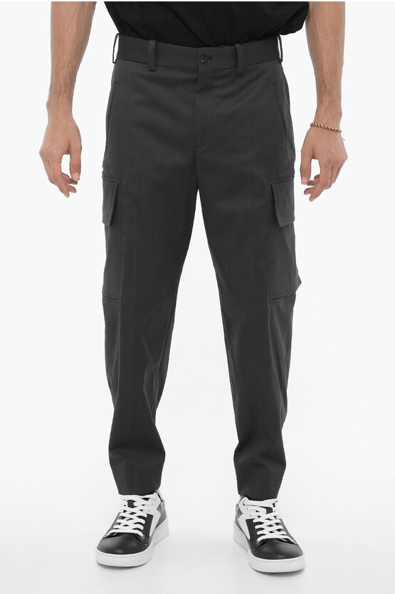 Neil Barrett Loose Fit Cargo Pants With Drawstring Waist