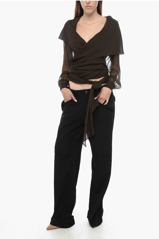 Shop Etro Loose-fit Cargo Pants With Velcro Detail