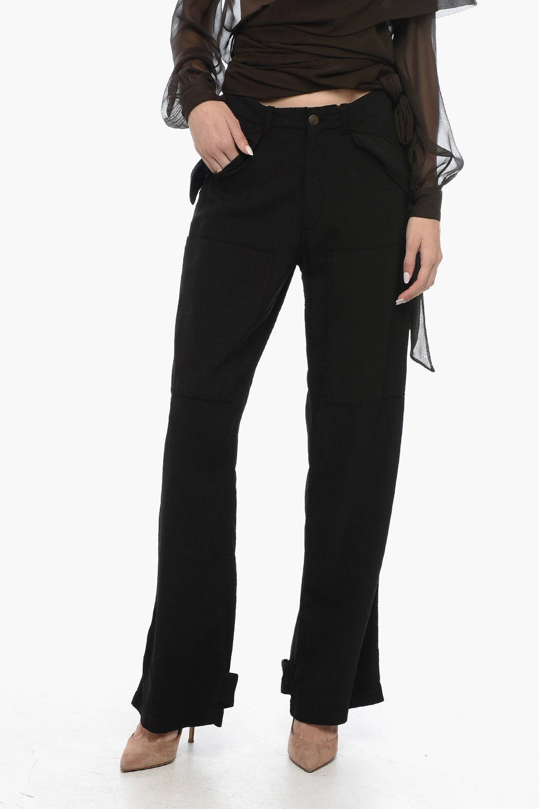 パンツ ETRO Woman Pants Black WREA002699IAS19 X0831 Etro Pants for Women SS25 | GIGLIO.COM