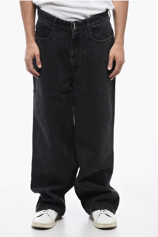 Shop Givenchy Loose-fit Denims With Monogram Logo