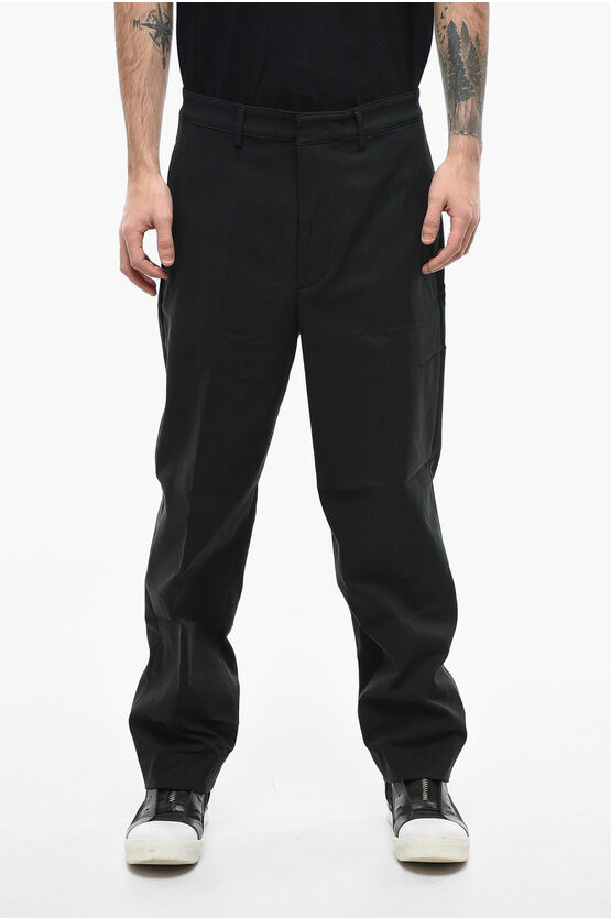 Department 5 Loose Fit E-motion Pants With Belt Loops In Black