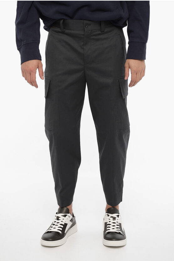 Shop Neil Barrett Loose Fit Fireman Cargo Pants With Ankle Button