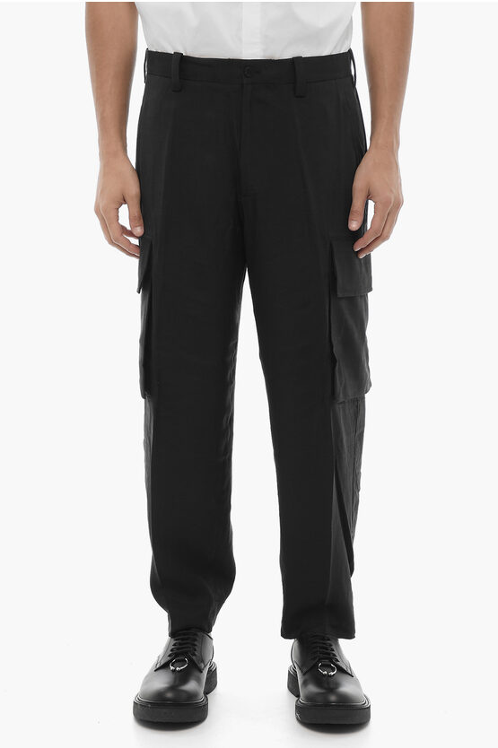 Neil Barrett Loose Fit Fireman Cargo Pants In Black