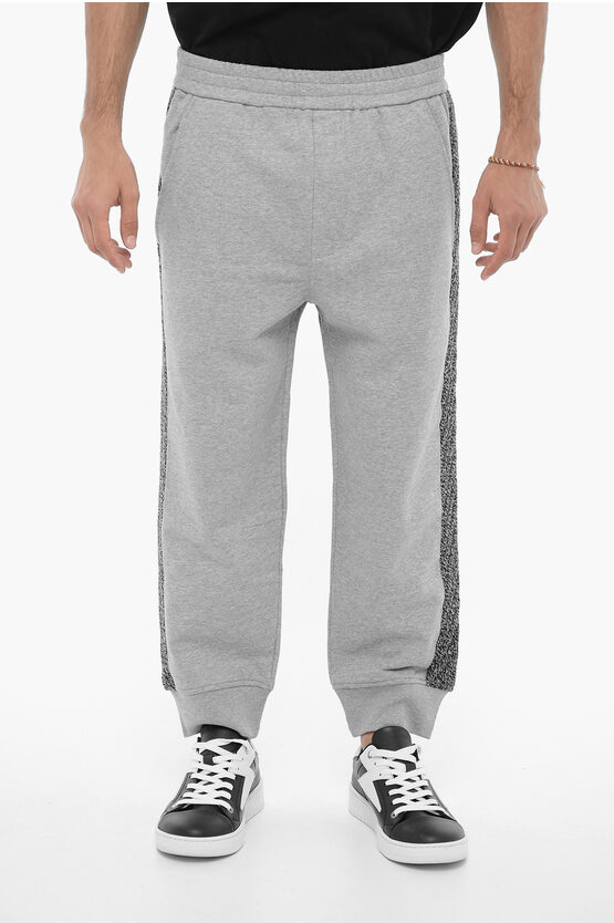 Shop Neil Barrett Loose Fit Joggers With Wool Side Bands