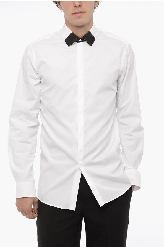 Shop Neil Barrett Loose Fit Poplin Cotton Shirt