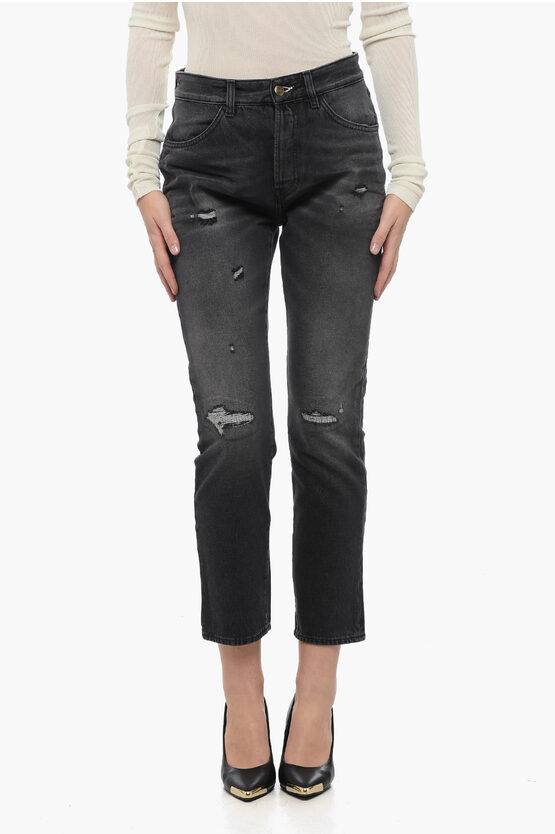 Washington Dee Cee Loose Fit Ranch Denims With Distressed Details 18cm
