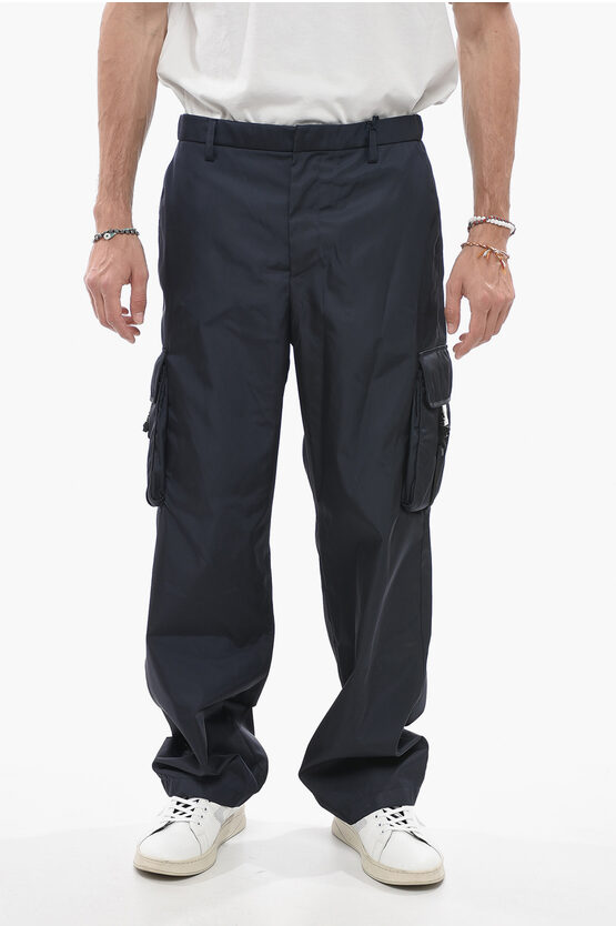 Shop Prada Loose Fit Re-nylon Cargo Pants