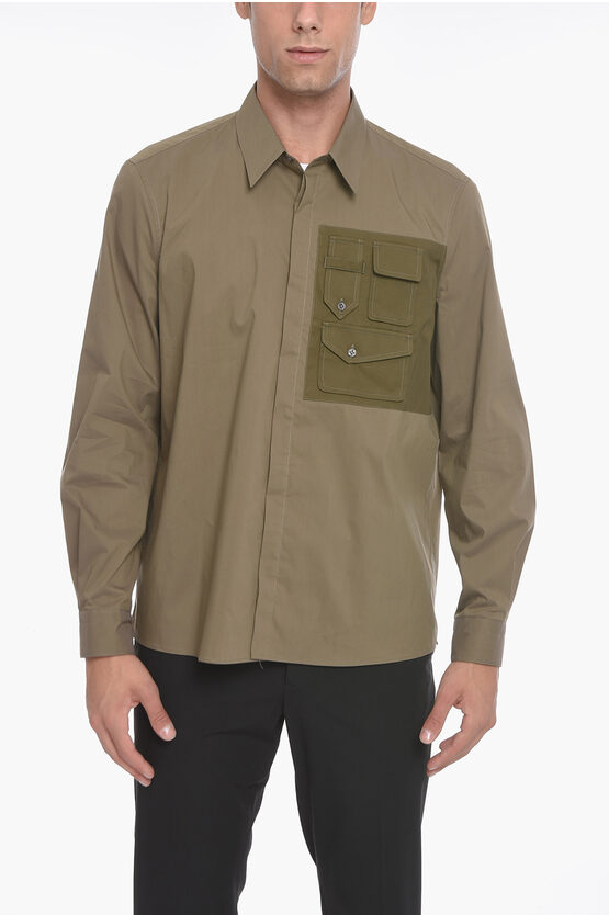 Shop Neil Barrett Loose-fit Shirt With Chest Pockets