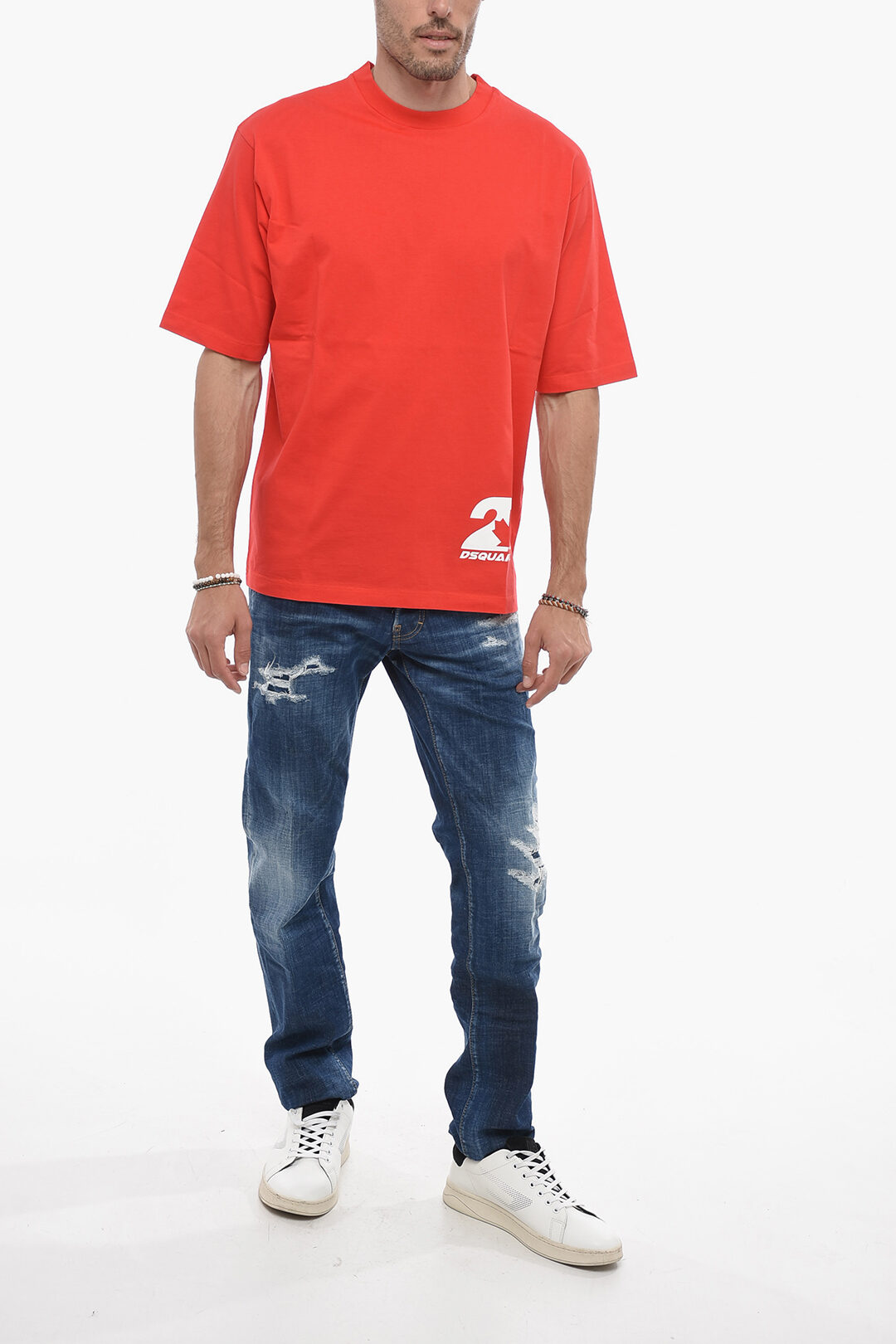 Dsquared2 Loose Fit T-shirt with Logo Print men - Glamood Outlet