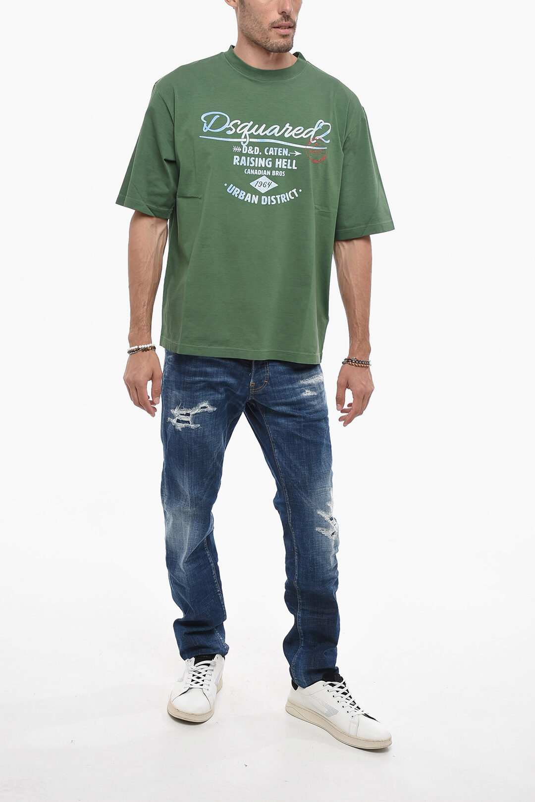 Dsquared2 Loose Fit T-shirt with Logo Print men - Glamood Outlet