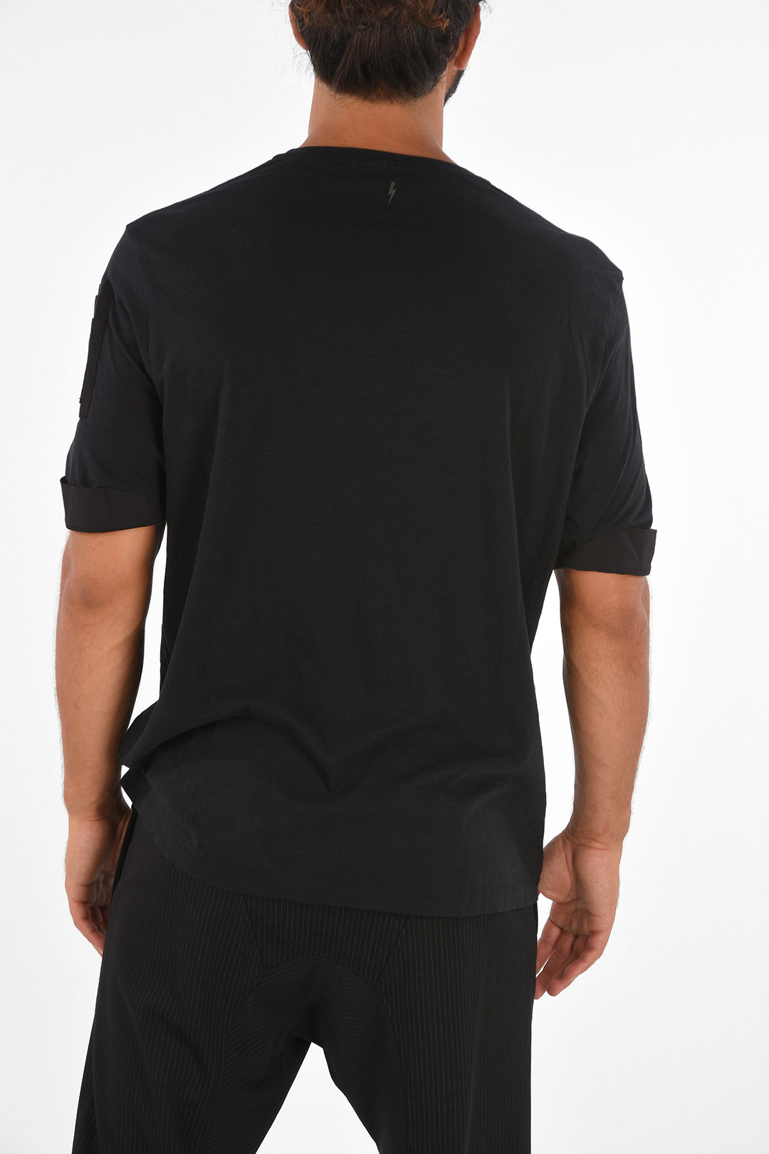 Neil Barrett Loose Fit T-Shirt with Sleeve Pocket men