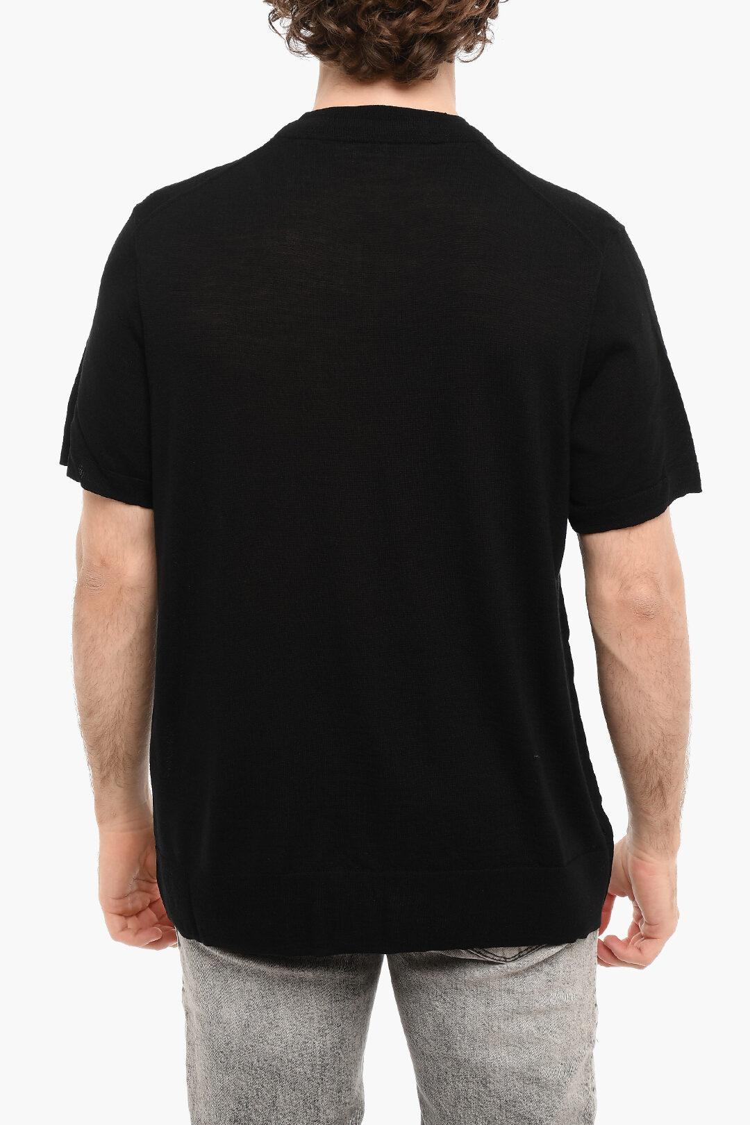 Neil Barrett Loose Fit TECNO KNIT Short Sleeved T-shirt With