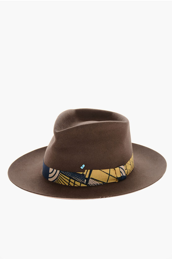 Superduper Hats Lorenzo Jova Rabbit Felt Cow Boy Hat With Band In Brown
