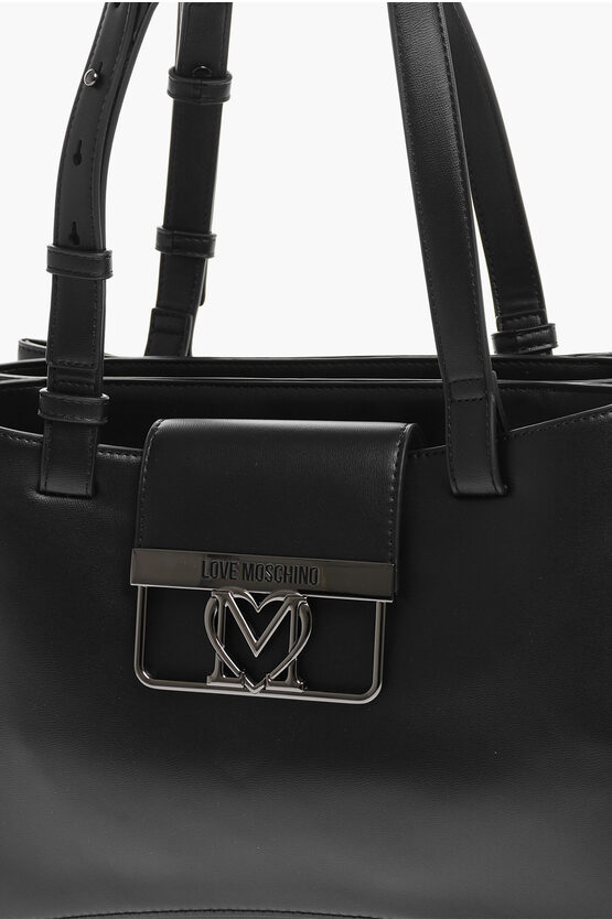 LOVE 3 Compartment Faux Leather Tote Bag
