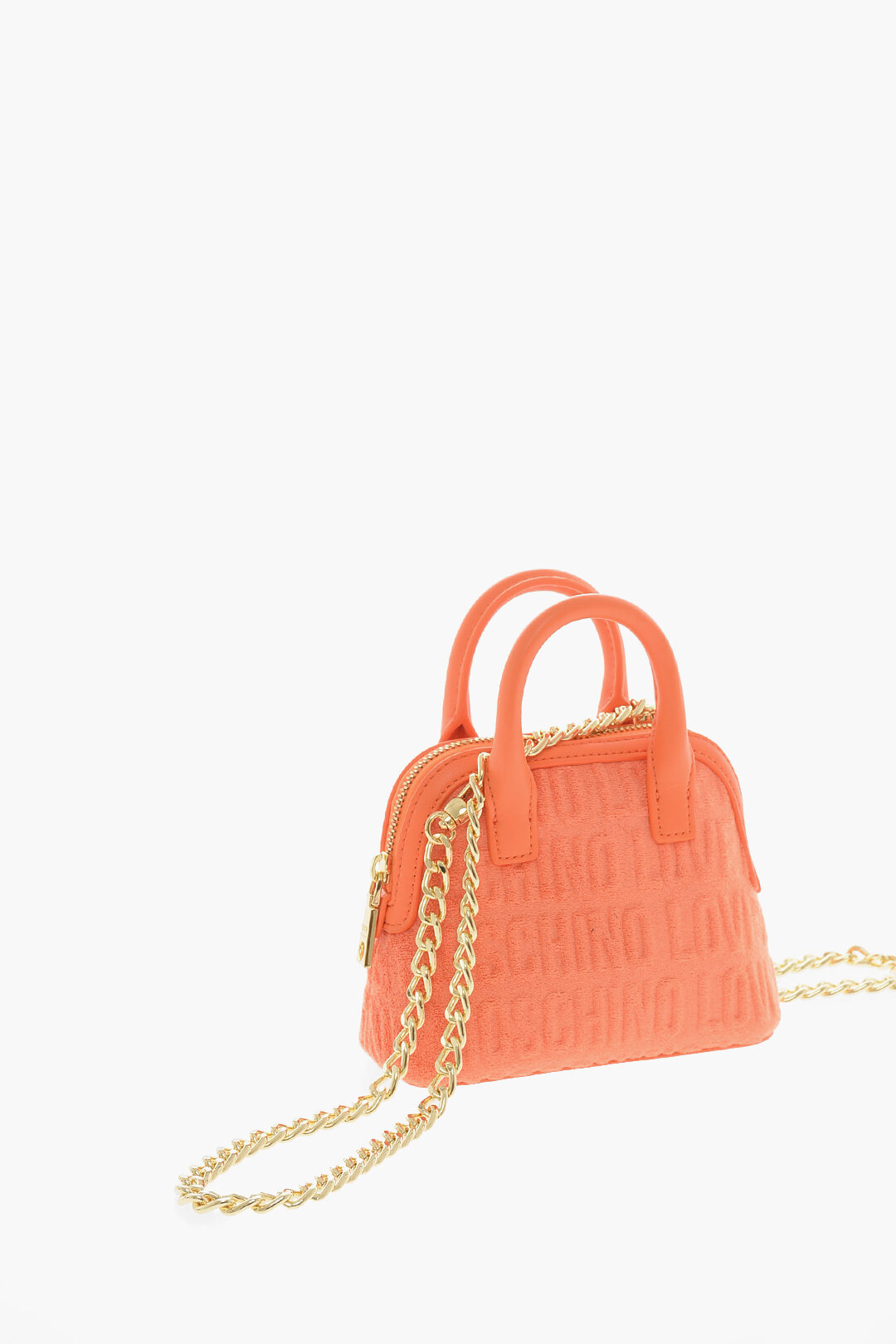 Moschino LOVE All Over Logo Embossed Terry Mini Bag women - Glamood Outlet